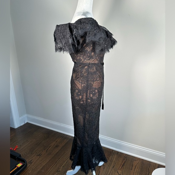 MARCHESA NOTTE LACE OFF SHOULDER DRESS SIZE 0 - Picture 6 of 11